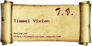 Timmel Vivien névjegykártya